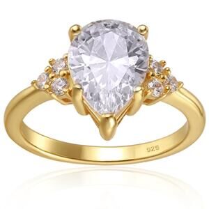 NEW STARLETTE women's be the belle ring in gold